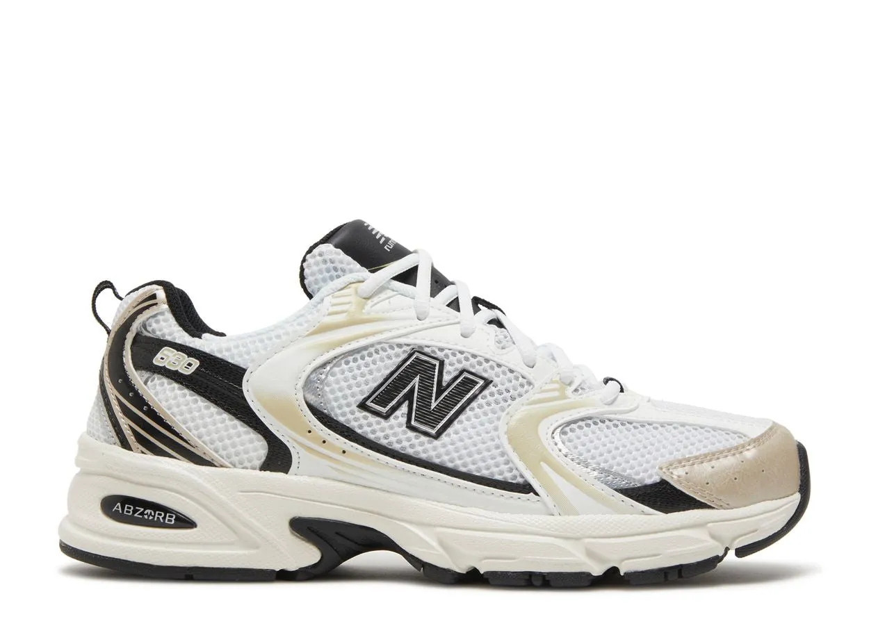 New Balance 530 White Light Gold Metallic Comfortable Cushion Summit Run