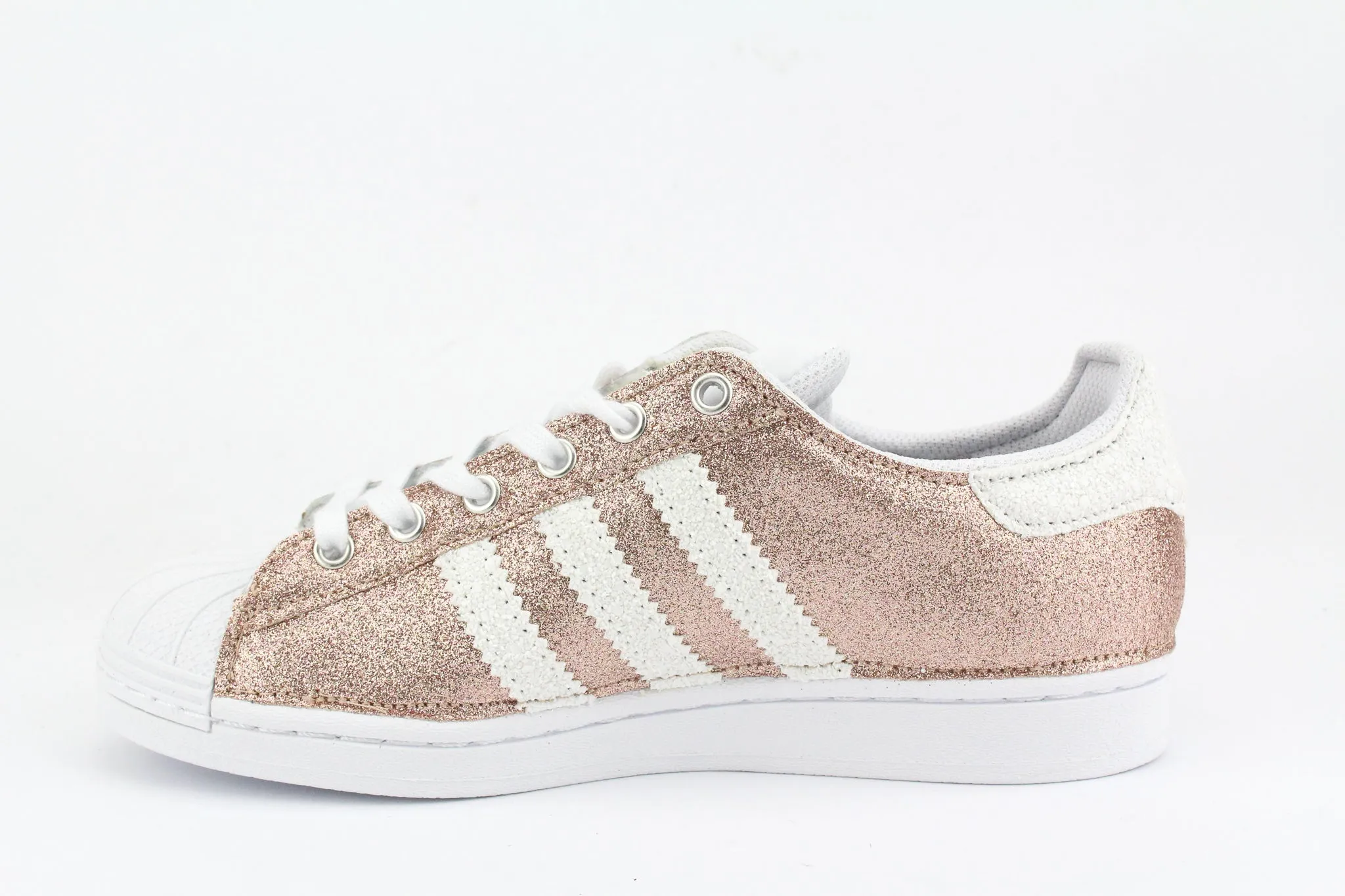 Adidas Superstar Pink & White Glitter Active Days SoftSole