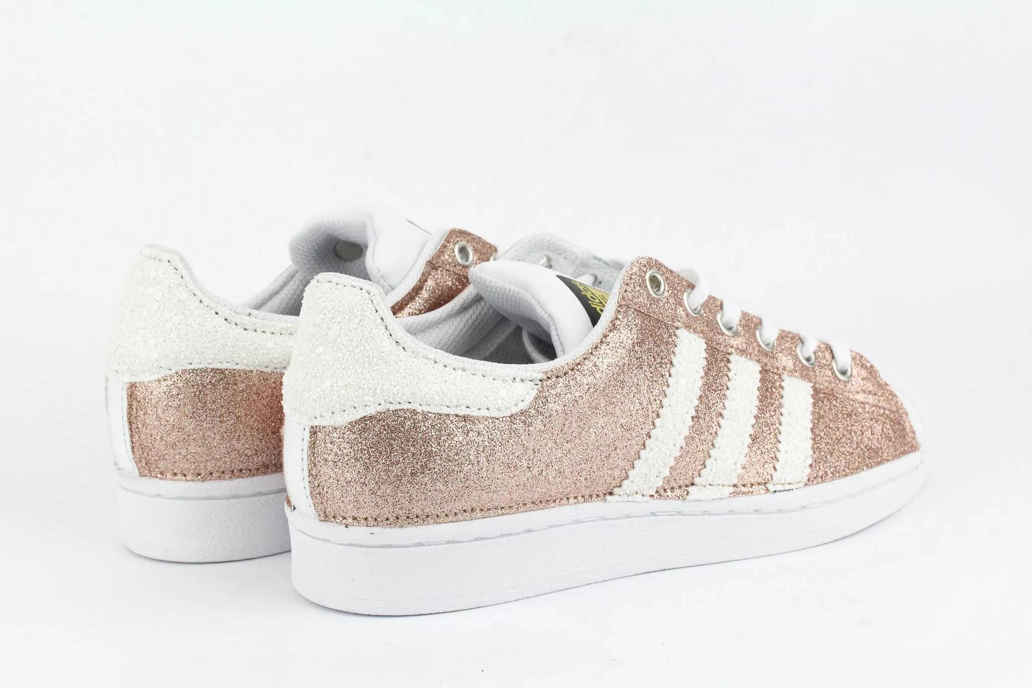 Adidas Superstar Pink & White Glitter Child Run Grip Comfort