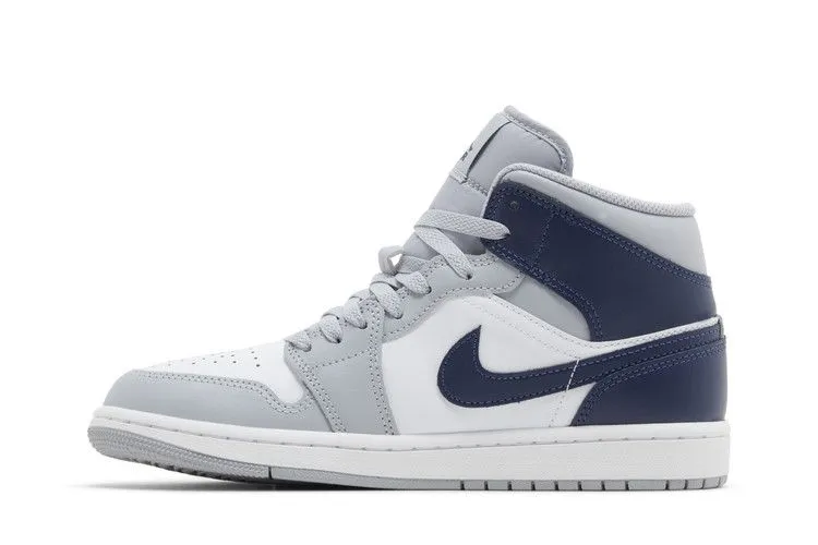 Cloudy Step Function First Air Jordan 1 Mid 'Wolf Grey Midnight Navy'