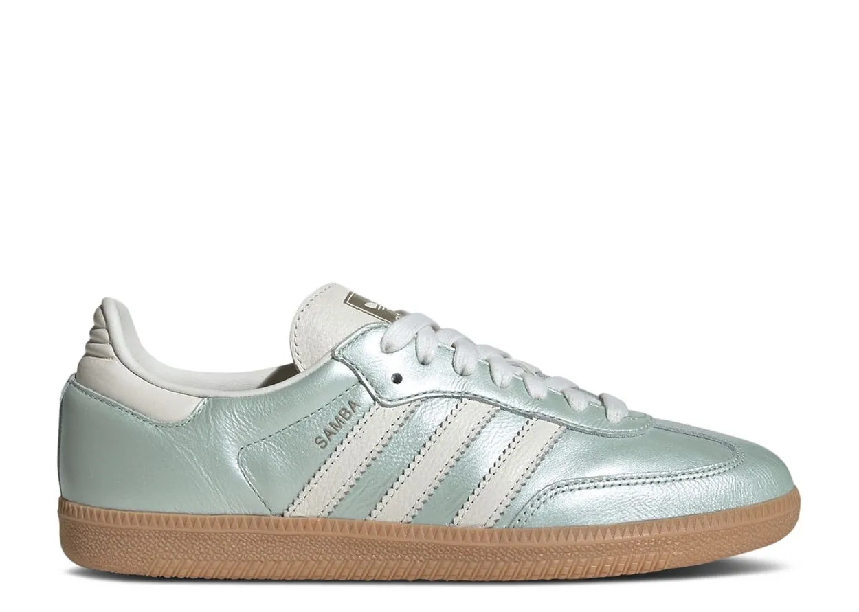 streamlined look Adidas Samba OG Linen Green Metallic