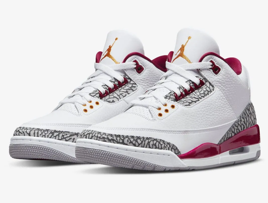 Air Jordan 3 Retro Cardinal (PS) Slip Resistant Outsole Light Stride