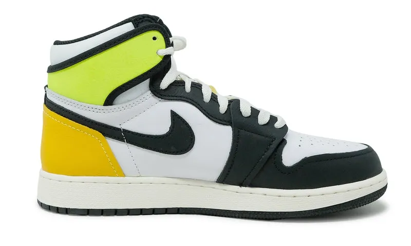 PaddedCollar Lake Hike Nike Air Jordan 1 Retro High White Black Volt University Gold 555088-118
