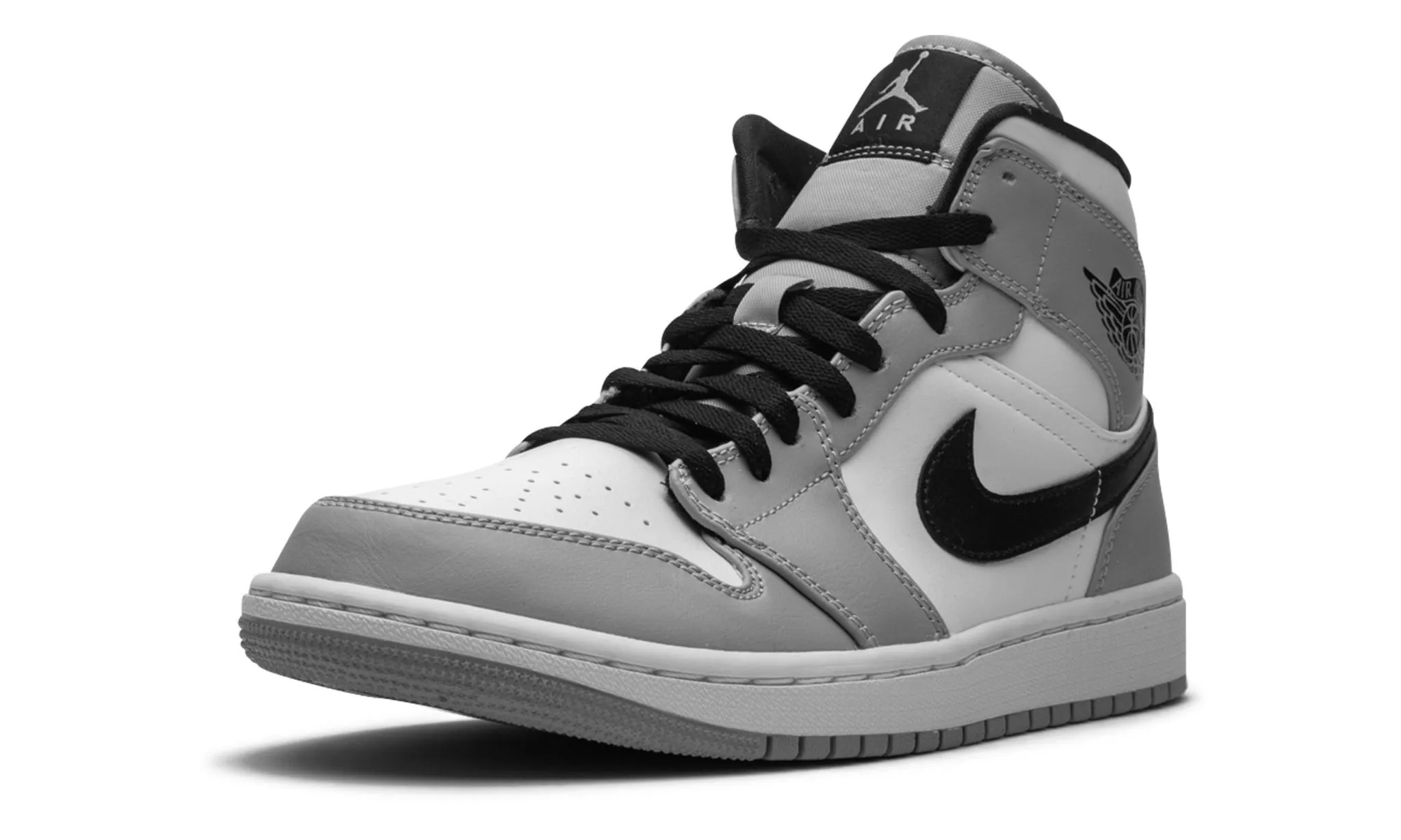 Porous Structure Airy Fit Air Jordan 1 Mid Light Smoke Grey