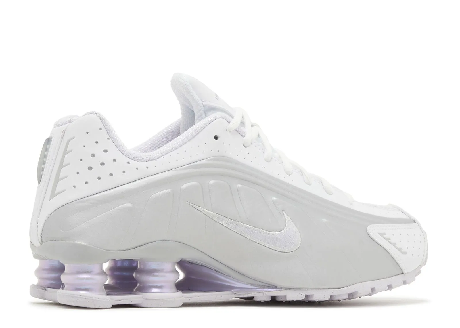 fitness equipment Nike Shox R4 White Metallic Platinum Barely Grape