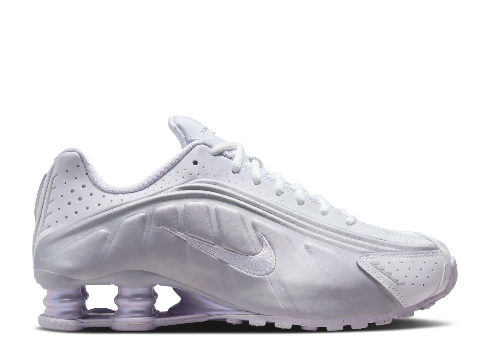 Track and field lower - back support Nike Shox R4 White Metallic Platinum Barely Grape