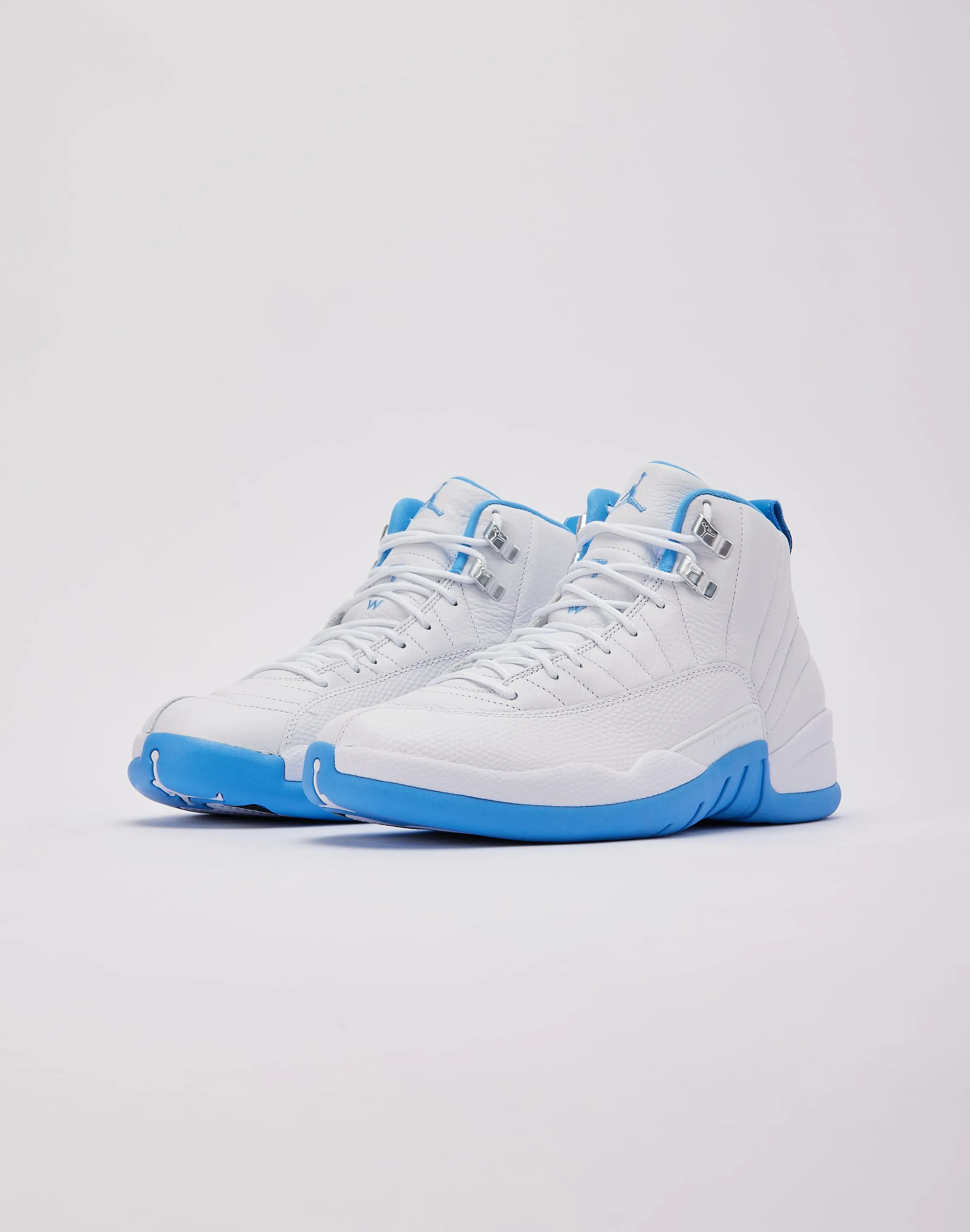 Jordan Air Jordan 12 Retro 'White and University Blue' Rubber Outsole Color Play