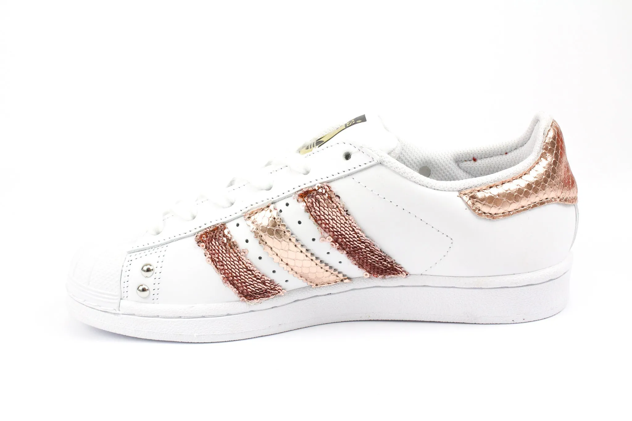 Adidas Superstar Pitone Laminato Rosa Rame Paillettes & Strass Hike Club Pure Motion
