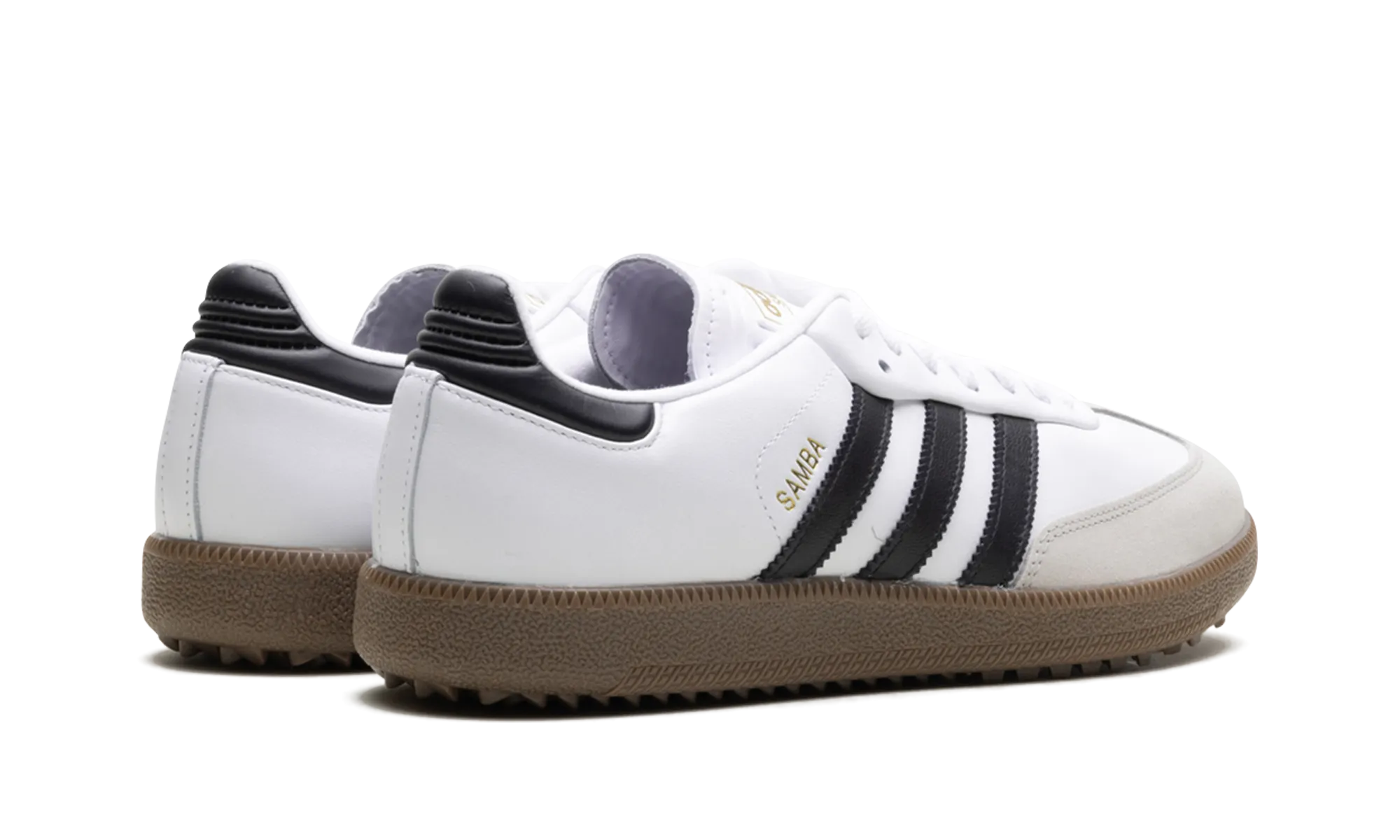 Samba Spikeless Golf "White Black Gum" Feet Ease Stone Path