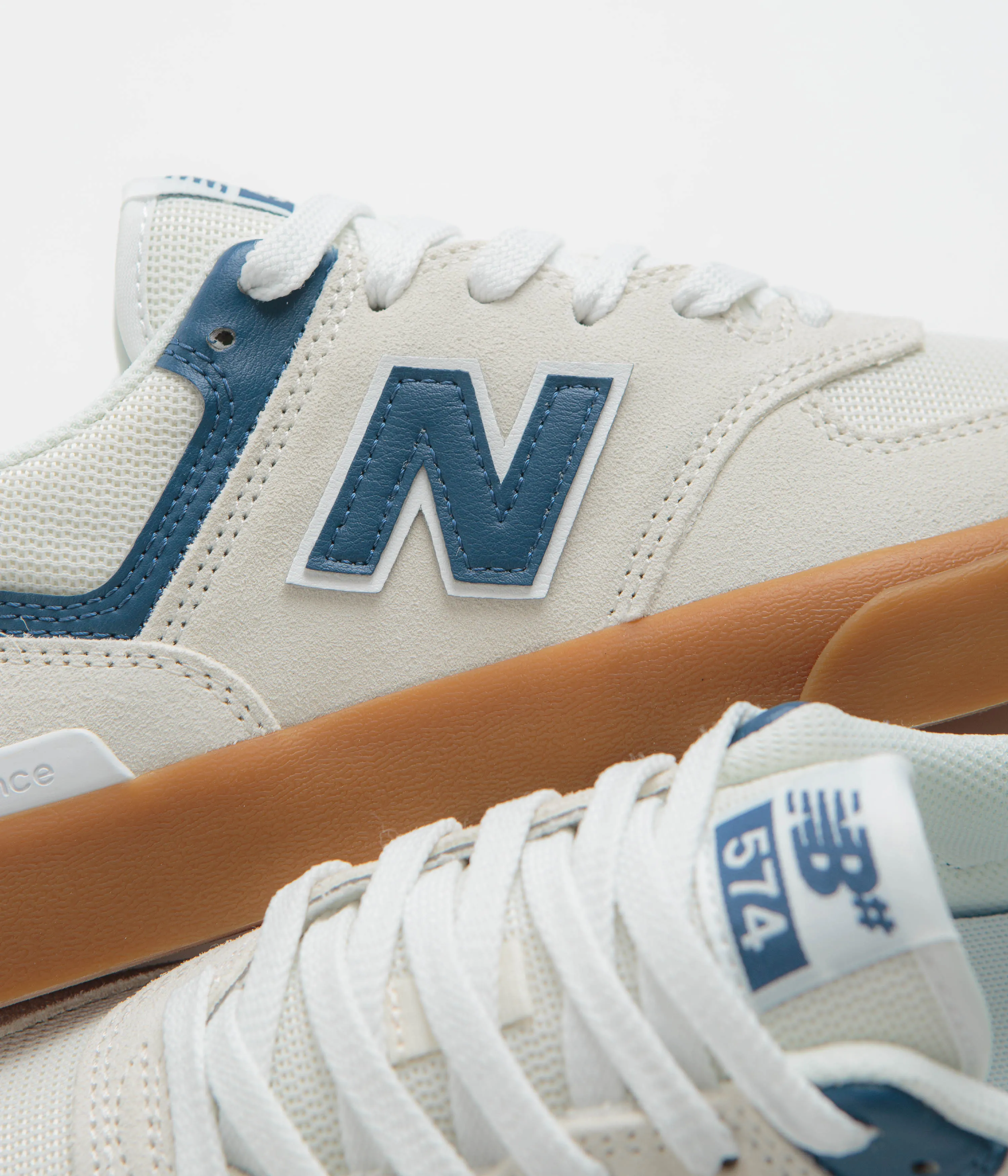 slip-resistant New Balance Numeric 574 Shoes - Sea Salt Stylish