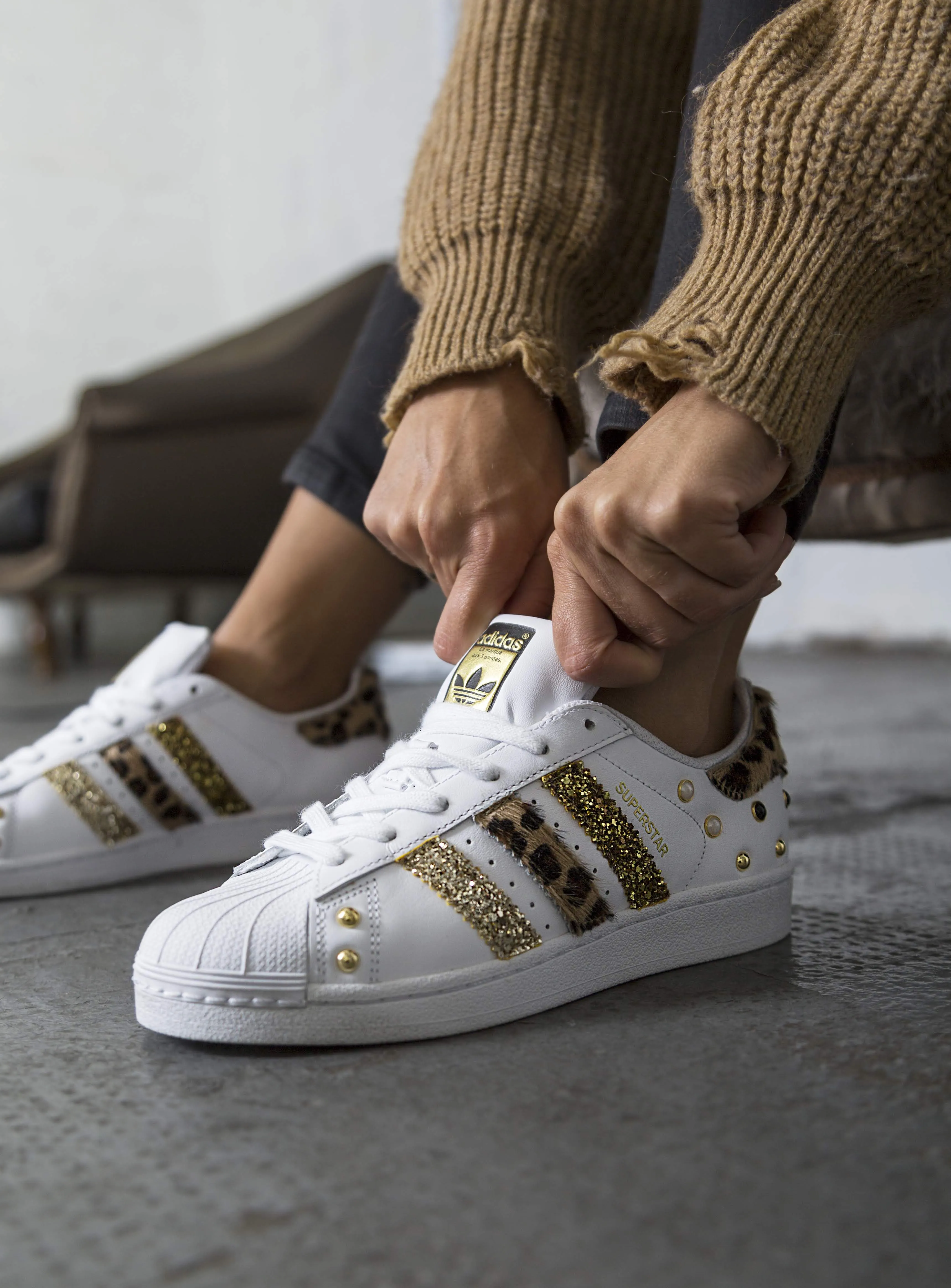 supportive insole Shade Step Adidas Superstar Maculate Glitter & Borchie
