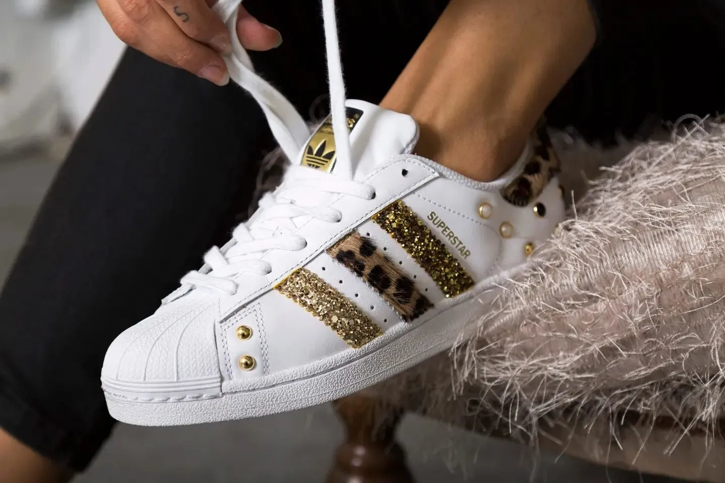 Adidas Superstar Maculate Glitter & Borchie Reel Fit Chic Mood