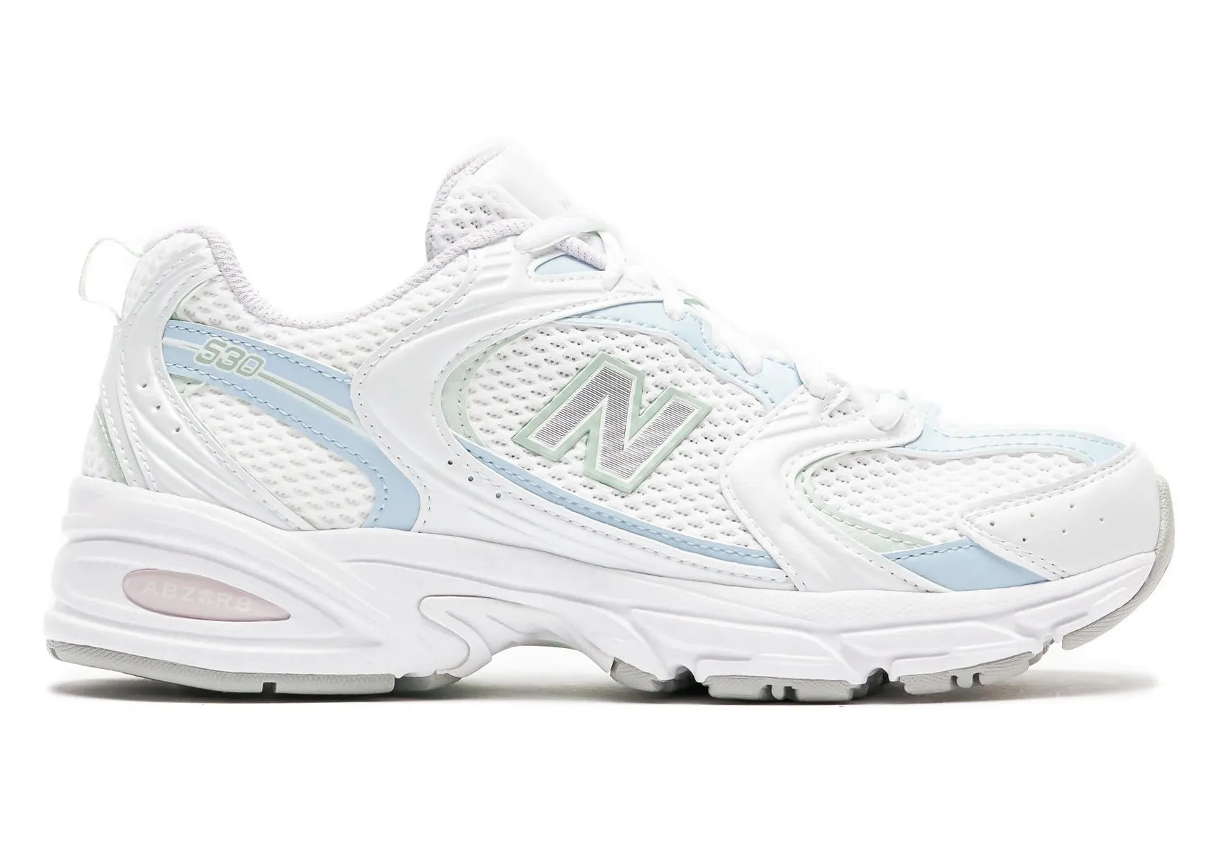 Weekend Casual New Balance 530 White Light Chrome Blue Clay Ash