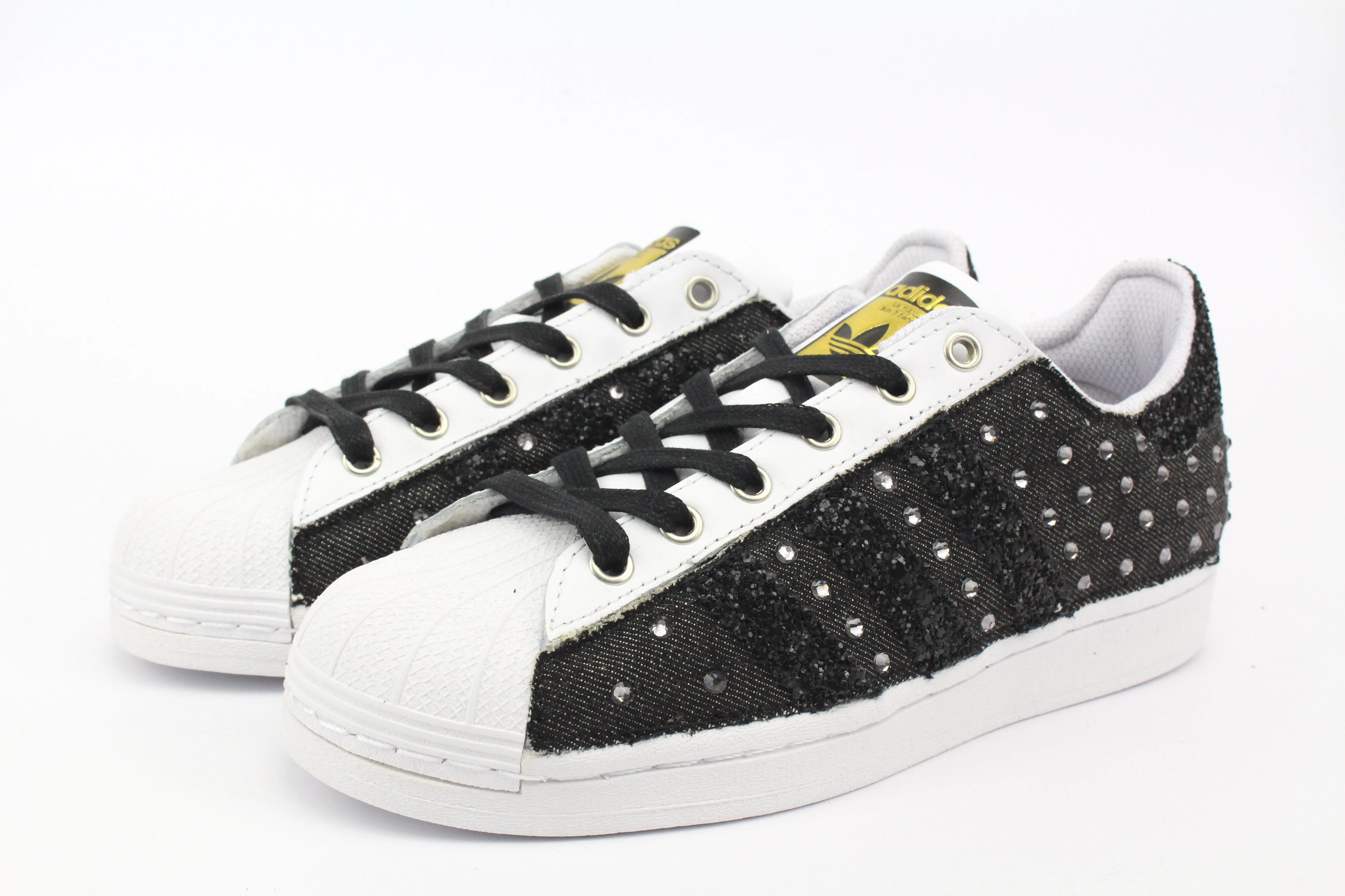 Adidas Superstar Black Jeans & Strass Termo Breathable Inside Rain Step