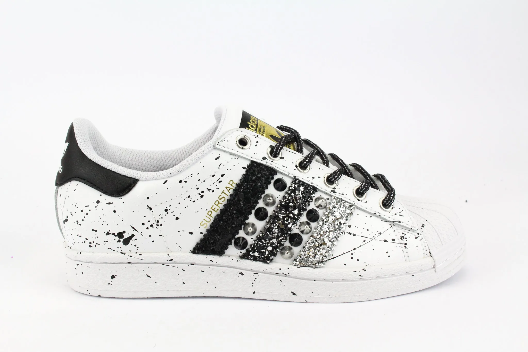Low Maintenance Snack Step Adidas Superstar Glitter Borchie & Vernice