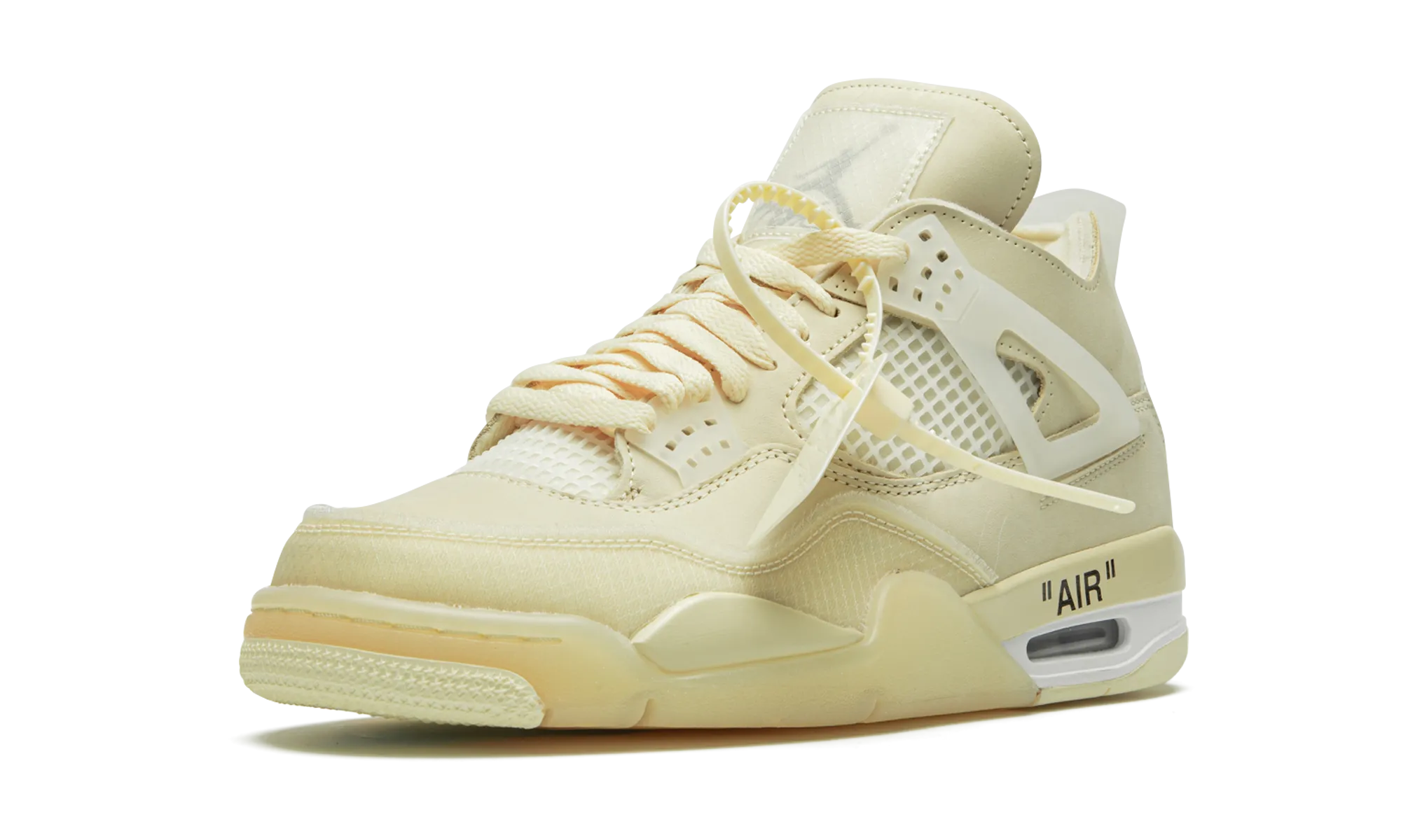 Jordan 4 Retro X Off-White "Sail" Women's Stable Motion Travel Friendly