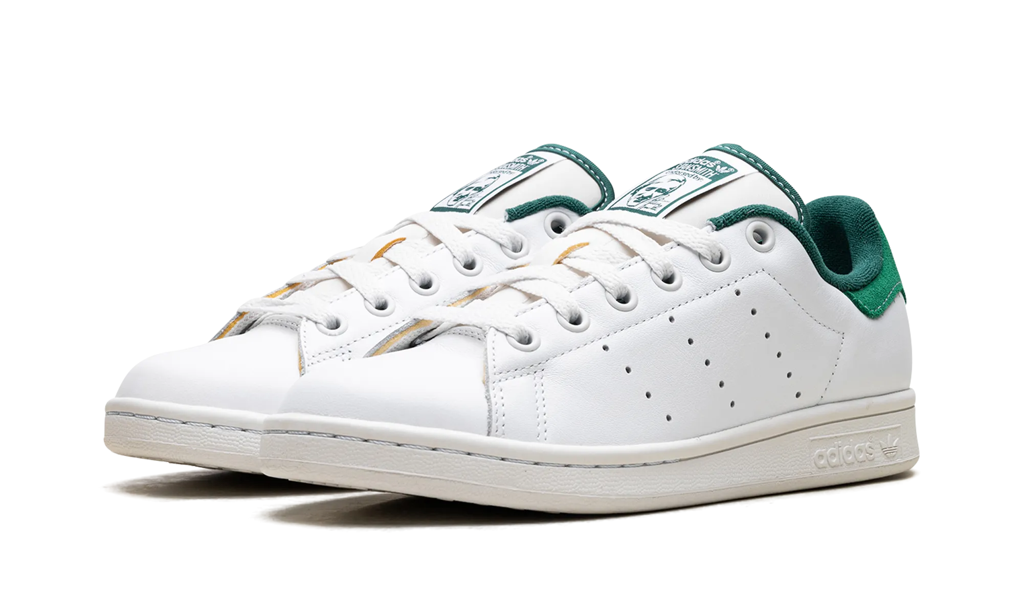 Stan Smith "White Green Suede Heel" Ride Friendly Soft Shell
