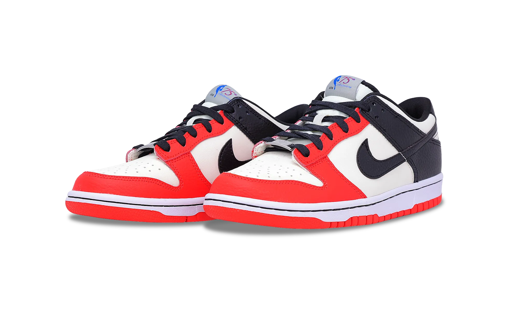Nike Dunk Low EMB x NBA 75th Anniversary GS (DO6288-100) Grade School Size 5Y-7Y Cozy Interior Everyday Comfort