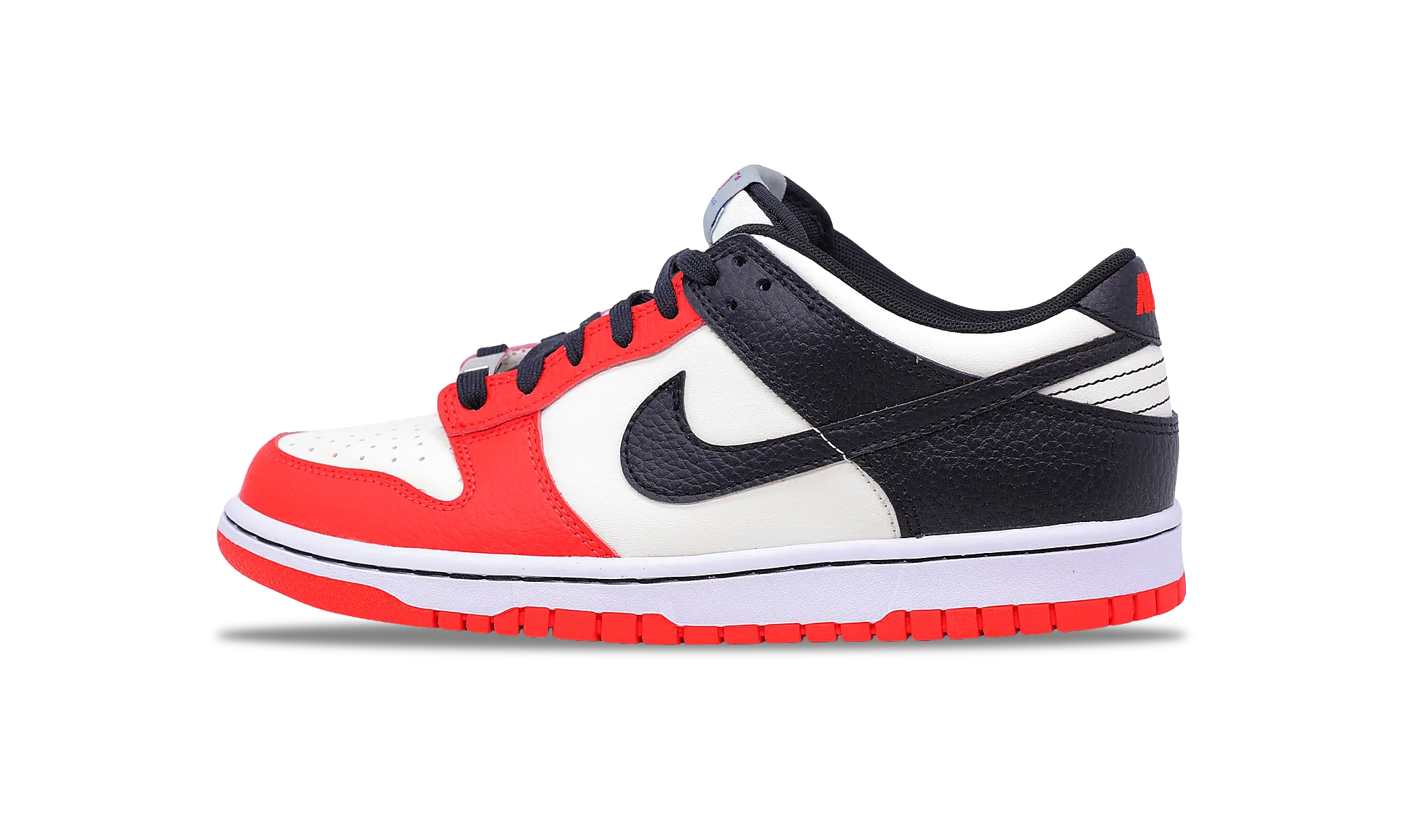 Soft Surface Sport Ready Nike Dunk Low EMB x NBA 75th Anniversary GS (DO6288-100) Grade School Size 5Y-7Y