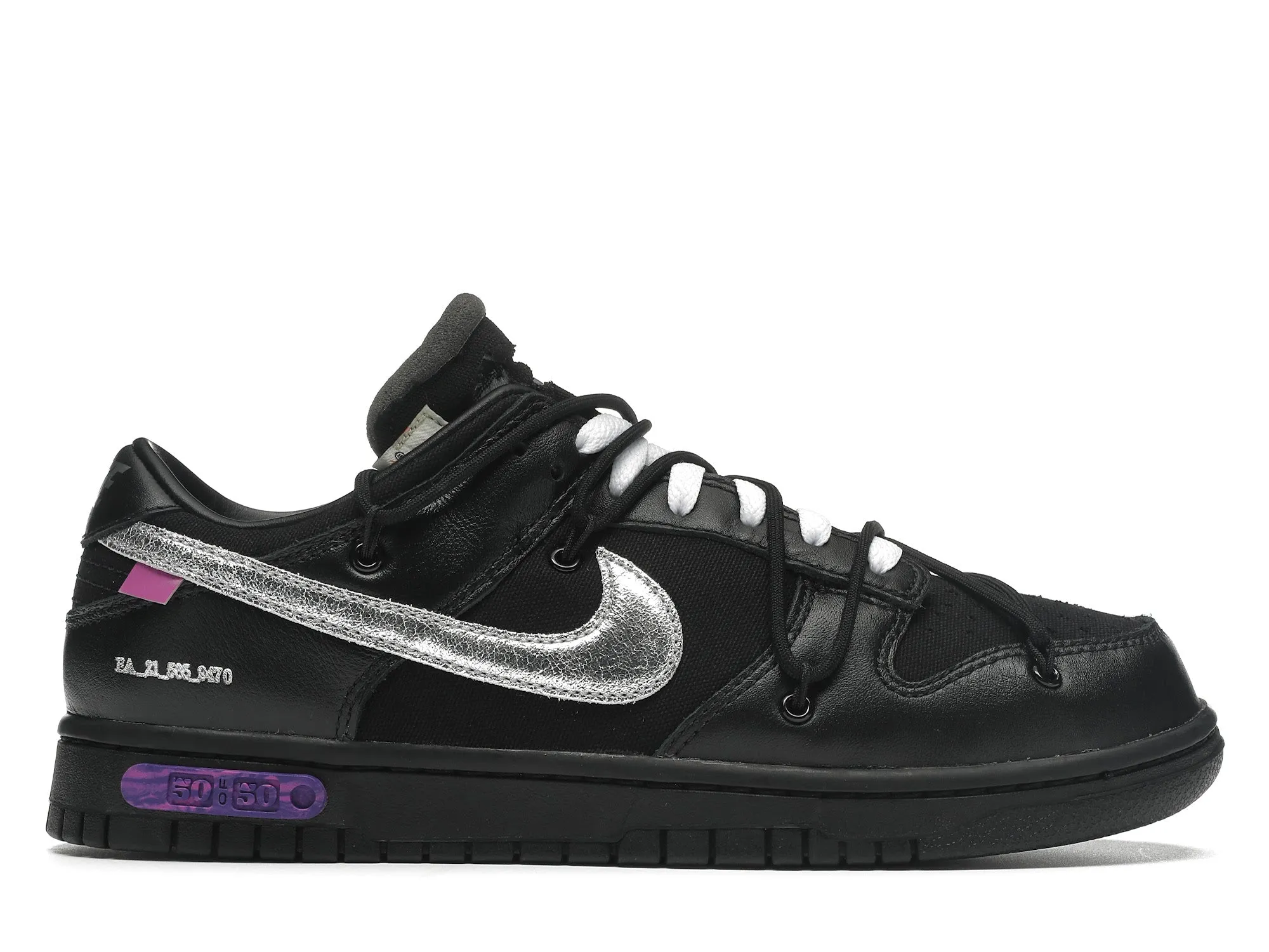 Meadow Run soft feel Nike Dunk Low Off-White Lot 50
