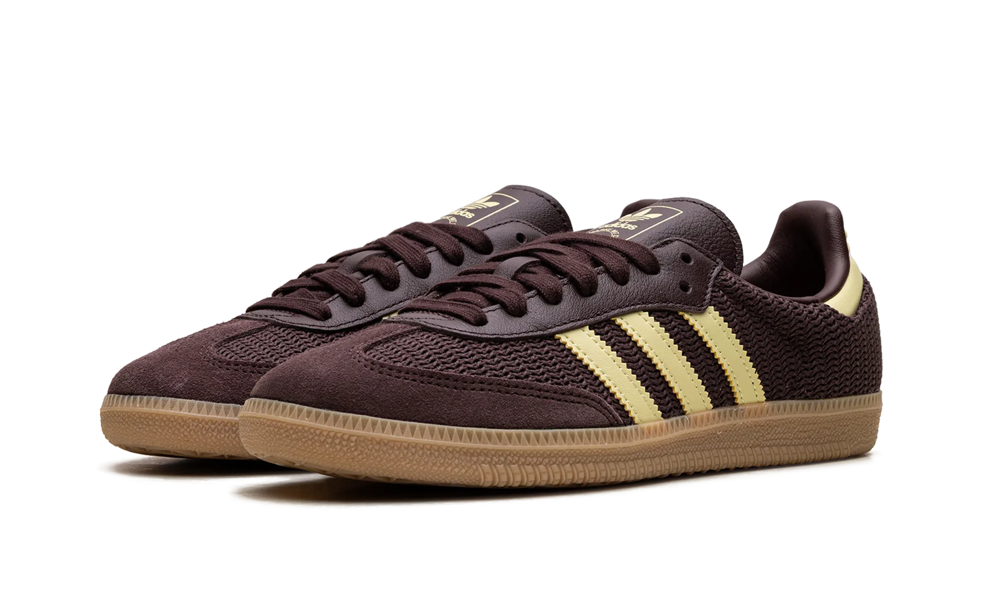 Samba OG WMNS "Shadow Brown Powder Yellow" Street Vibes platform