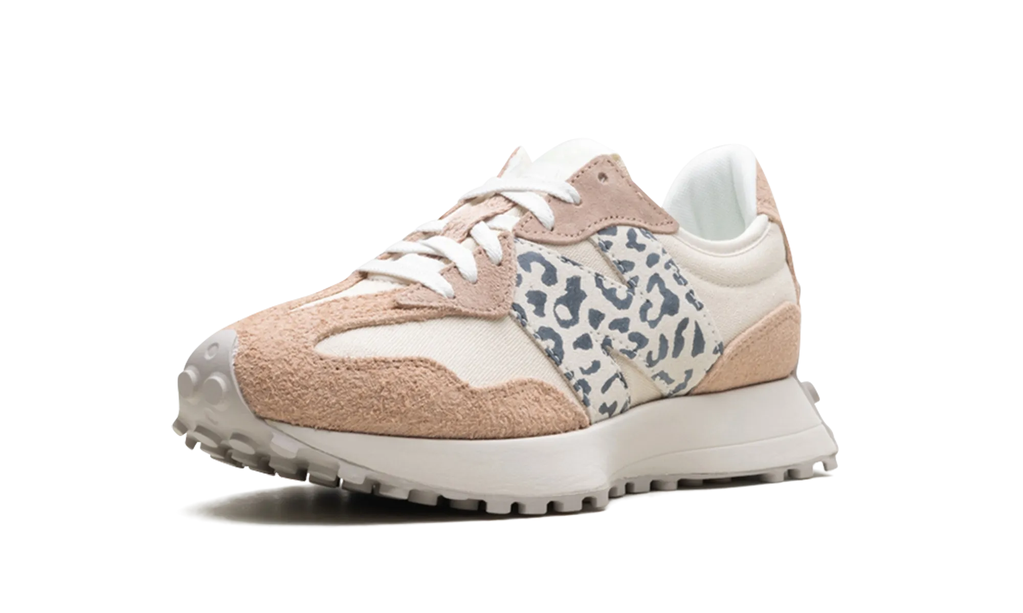 327 WMNS "Flat Taupe Linen Leopard" Kick Back