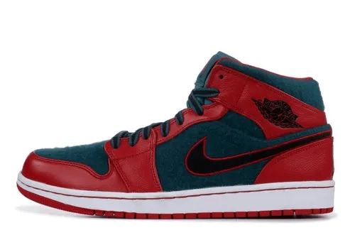 supportive insole nike Air Jordan 1 Mid Gym Red Dark Sea 633206-608