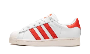 Superstar WMNS "Cloud White Bright Red" Comfortable Fitment