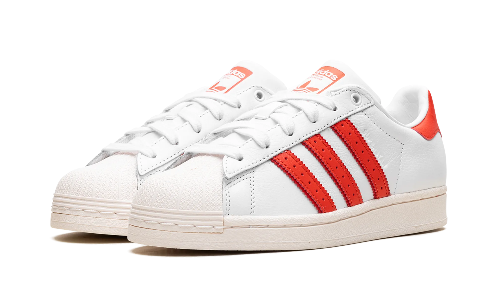 Sole Grip Neon Bright Superstar WMNS "Cloud White Bright Red"