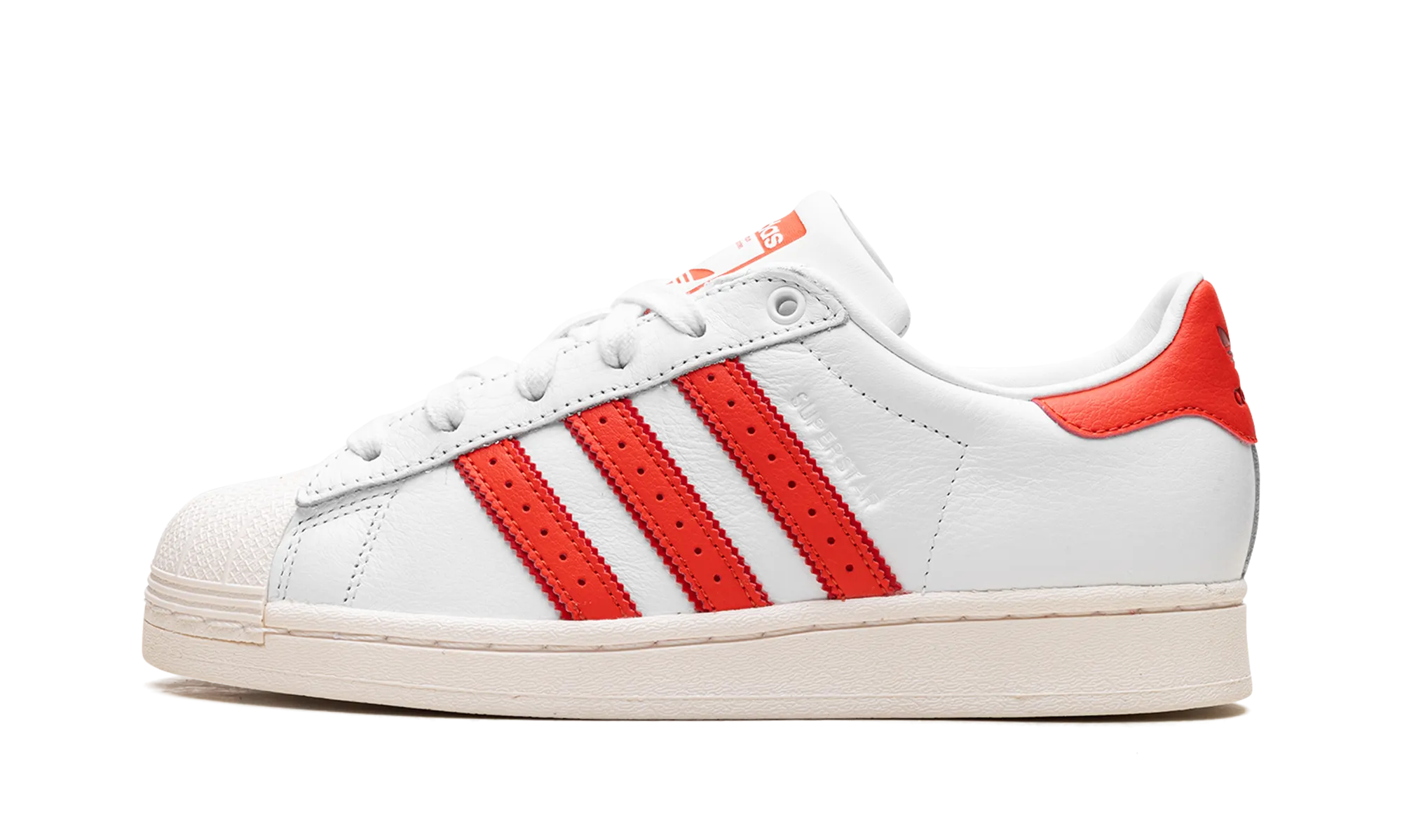 Superstar WMNS "Cloud White Bright Red" Comfortable Fitment