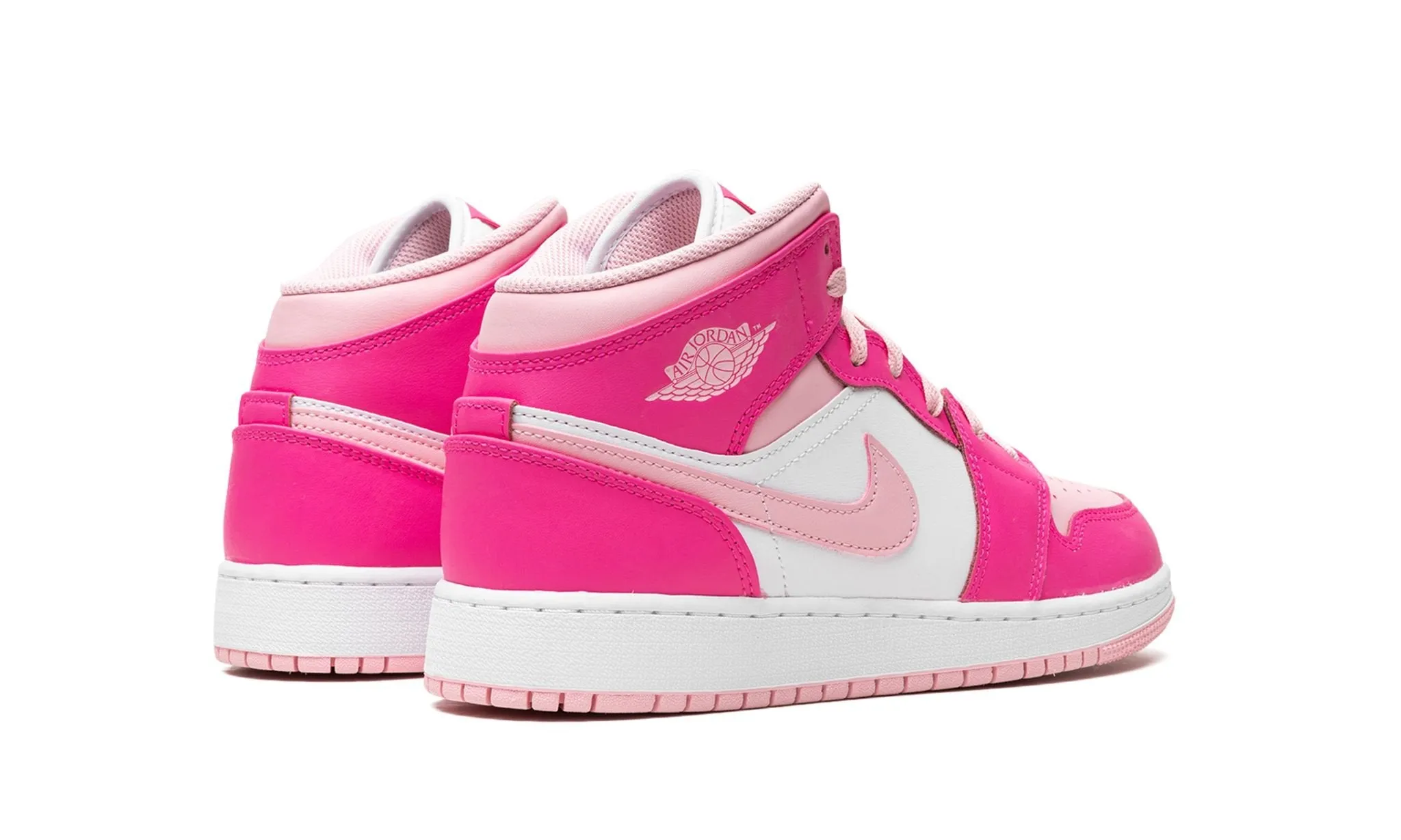 Seamless Fit Flexible Footwork Air Jordan 1 Mid GS Fierce Pink