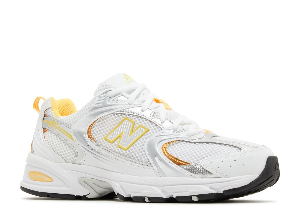 Child Pace New Balance 530 White Vibrant Apricot Silver Metallic