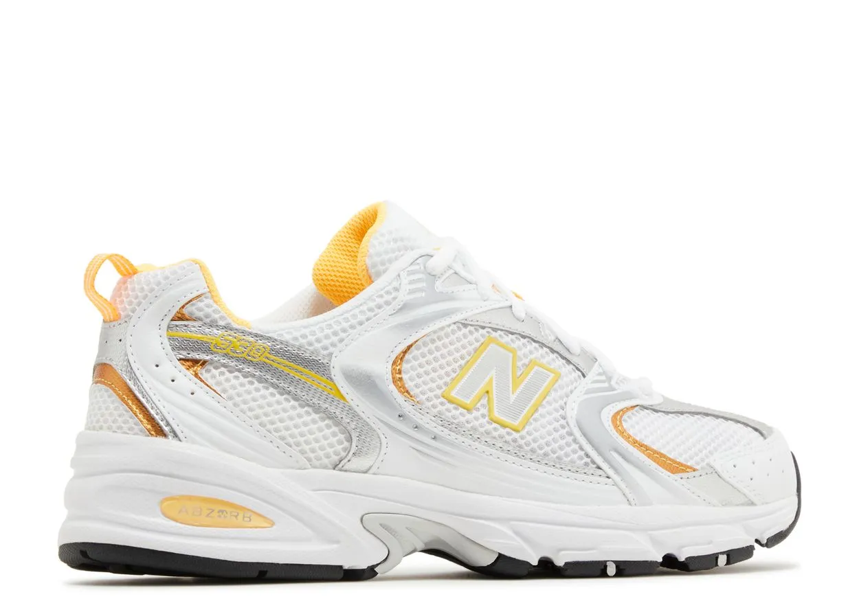 Rose Glow New Balance 530 White Vibrant Apricot Silver Metallic