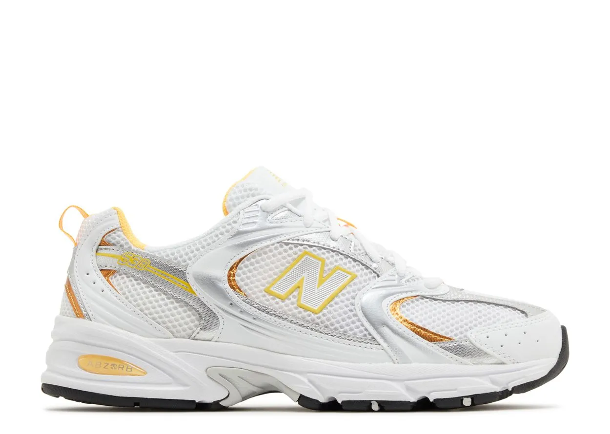 Minimal Design New Balance 530 White Vibrant Apricot Silver Metallic