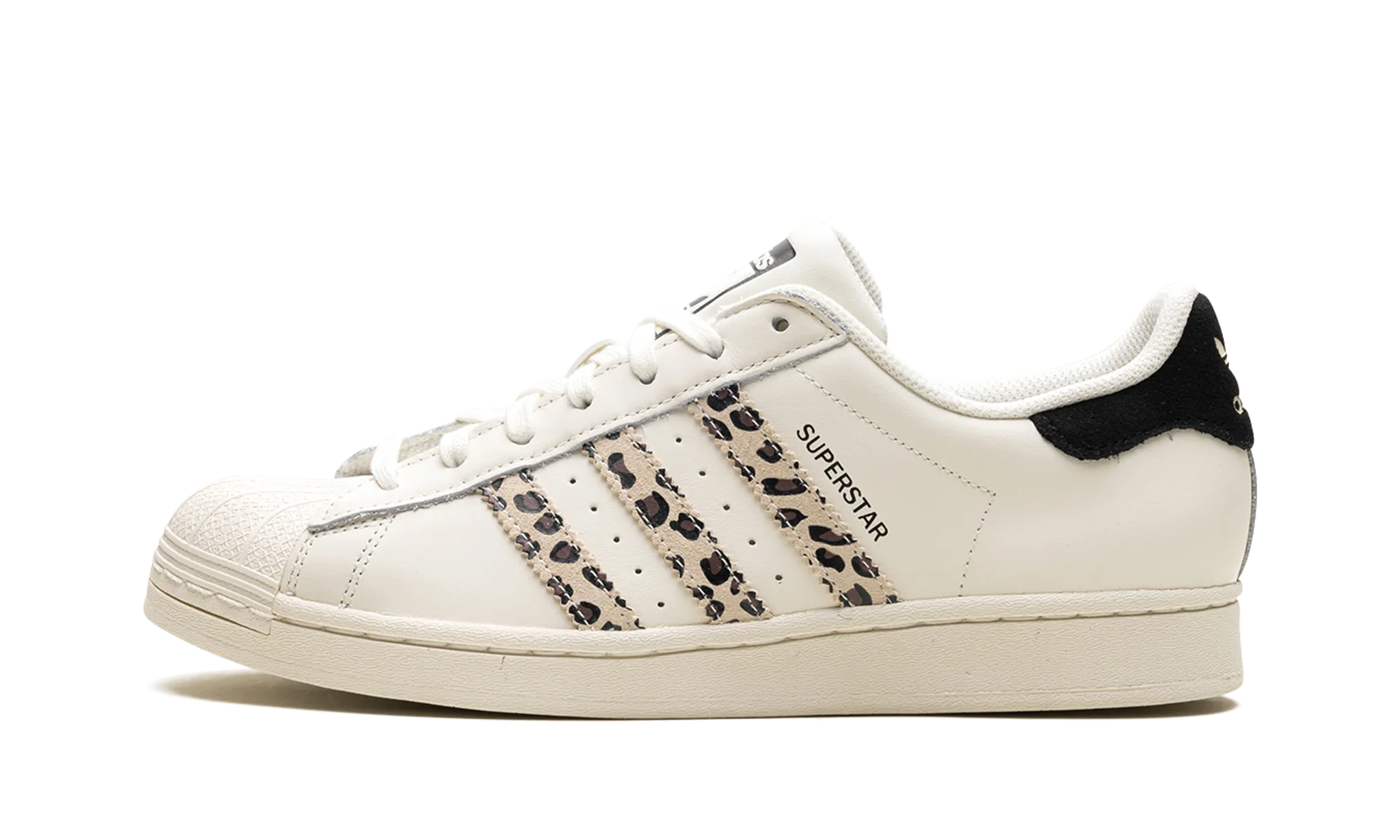 Superstar WMNS "Off White Black Leopard" Stretchable Stable Feel
