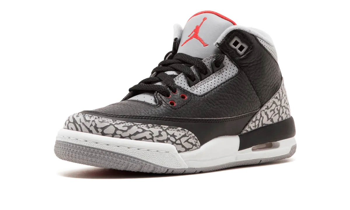 Air Jordan 3 Retro GS "Black Cement 2018" Grip Control Heat Hike
