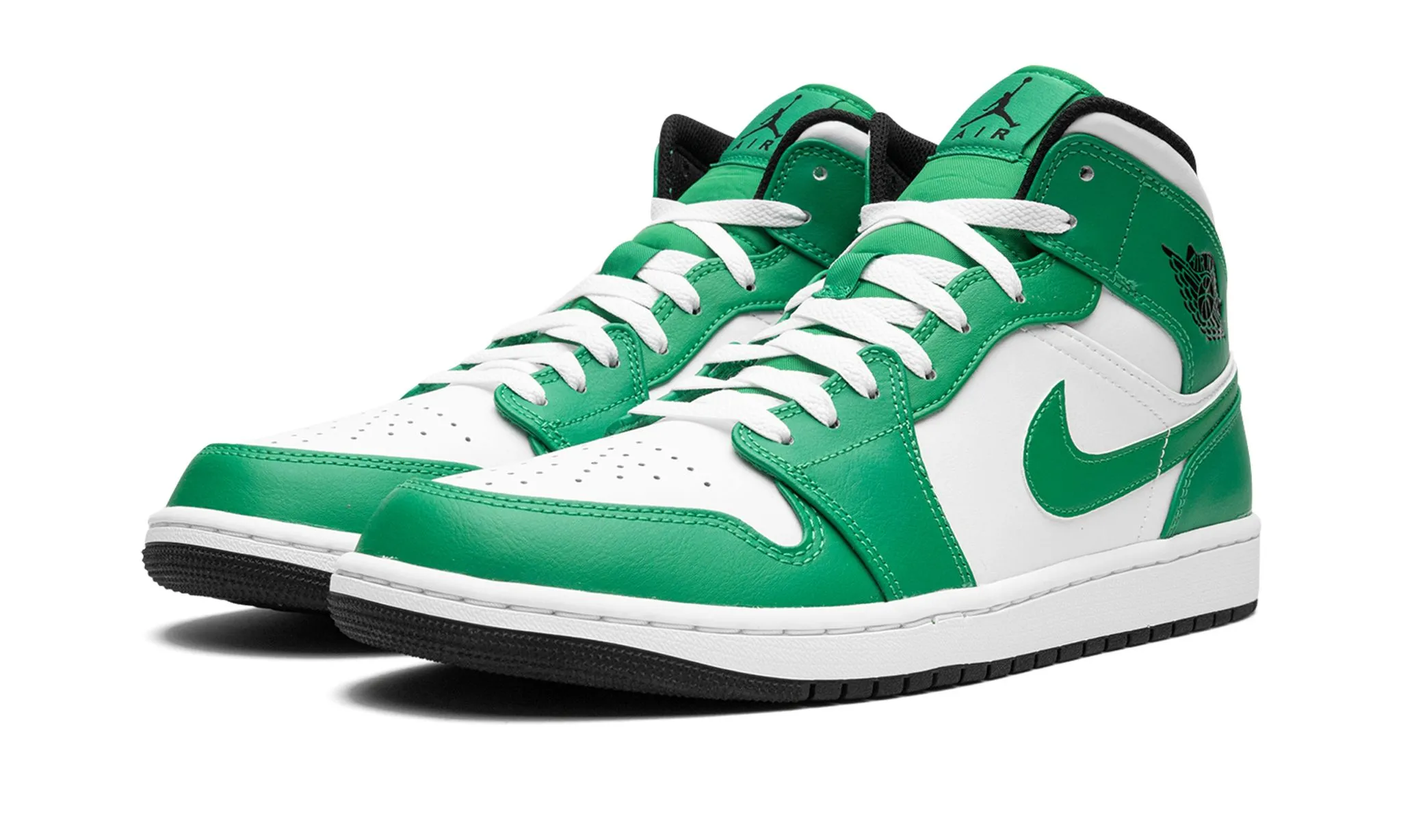 Rubber Sole Free Movement Air Jordan 1 Mid Lucky Green