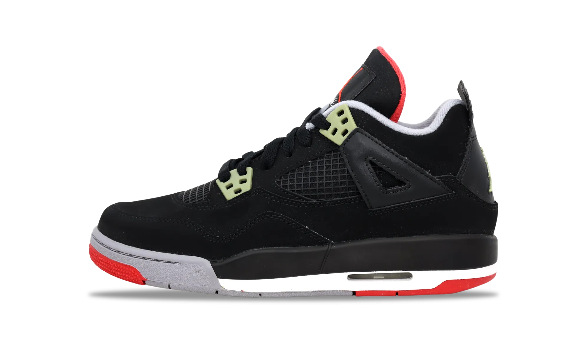 Nike Jordan 4 Retro Bred - Black Cement GS (408452-089) Grade School Size 3Y-7Y Low noise Sturdy Build