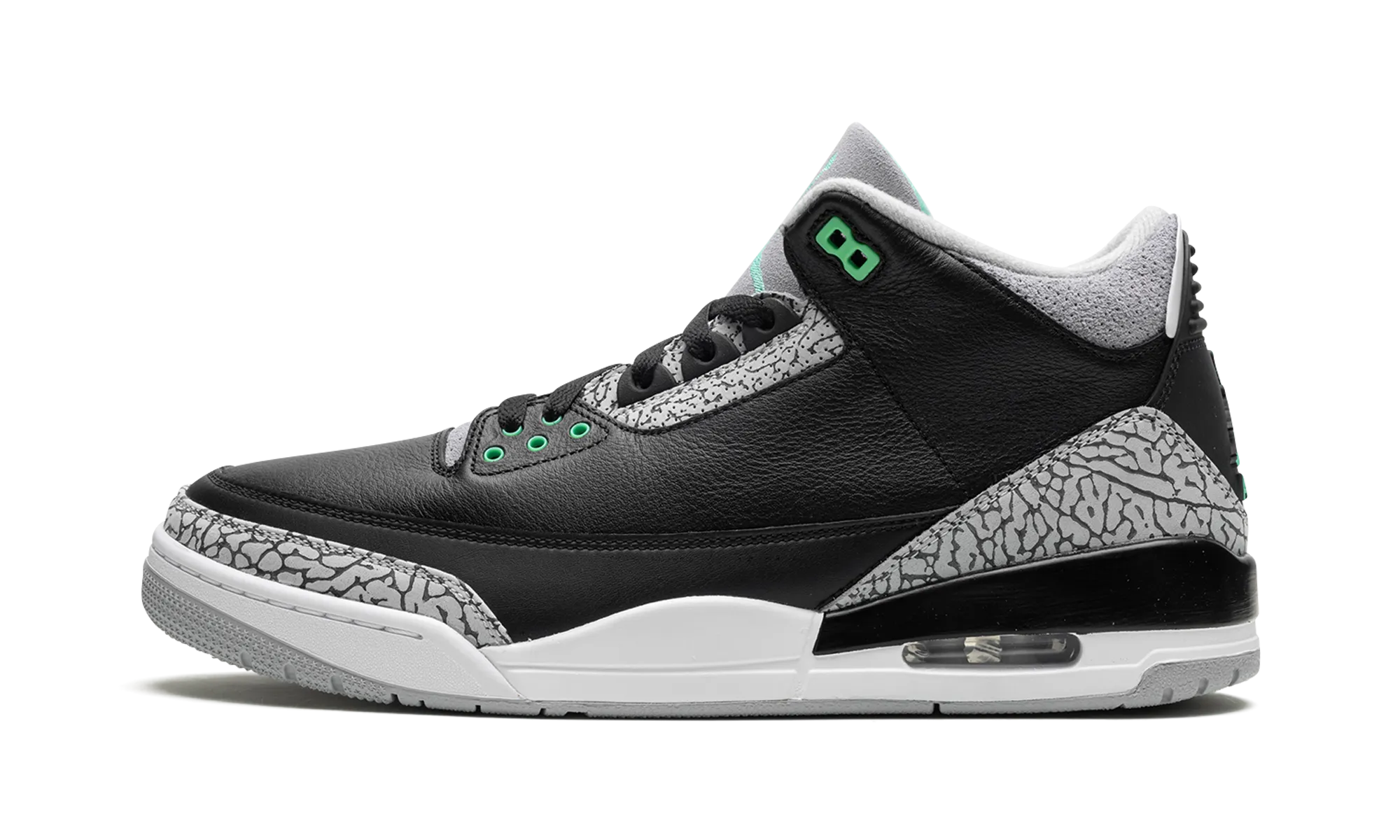 All Walks PU Sole Air Jordan 3 Retro "Green Glow"