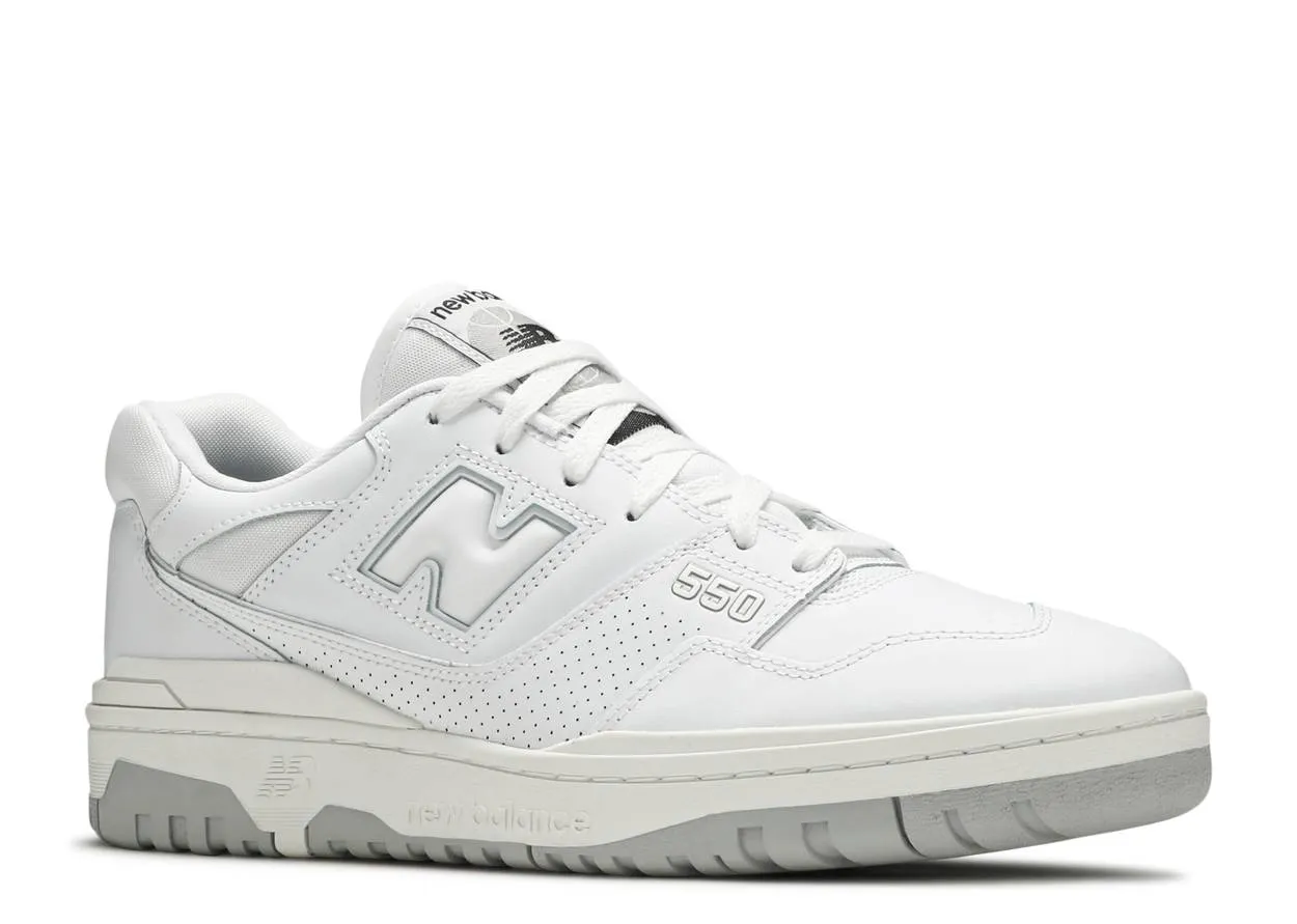All Day Fit Slip Resistant Outsole New Balance 550 White Grey