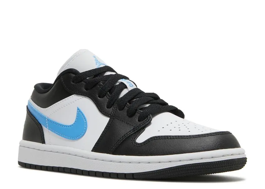 Air Jordan 1 Low Black University Blue White Open Fit Practical Fit