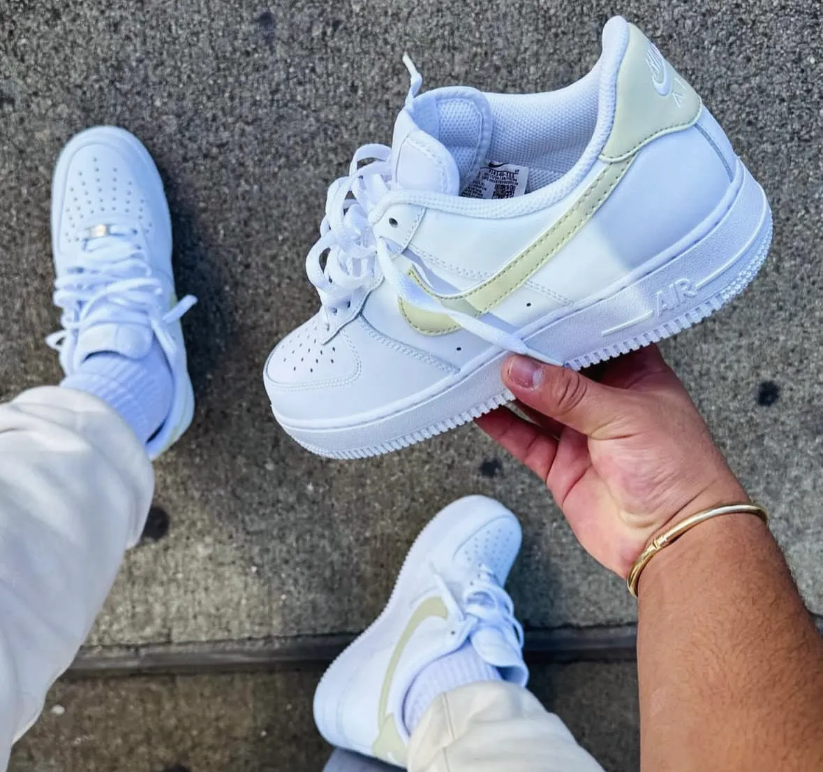 Walk Support NIKE AIR FORCE 1 WHITE CREAM