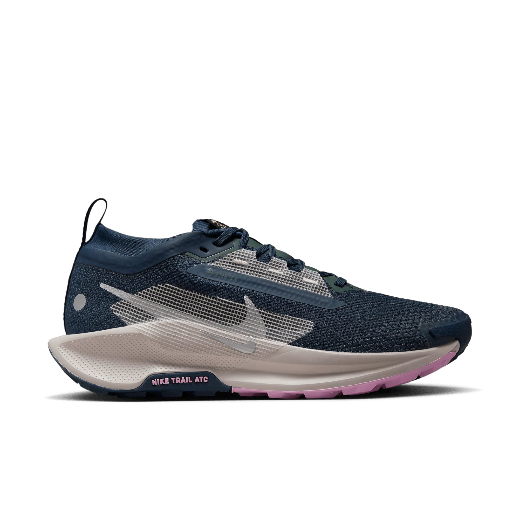 WOMEN'S PEGASUS TRAIL 5 GORE-TEX - B - 400 ARMORY NAVY shoe laces running in unknown tracks shoes