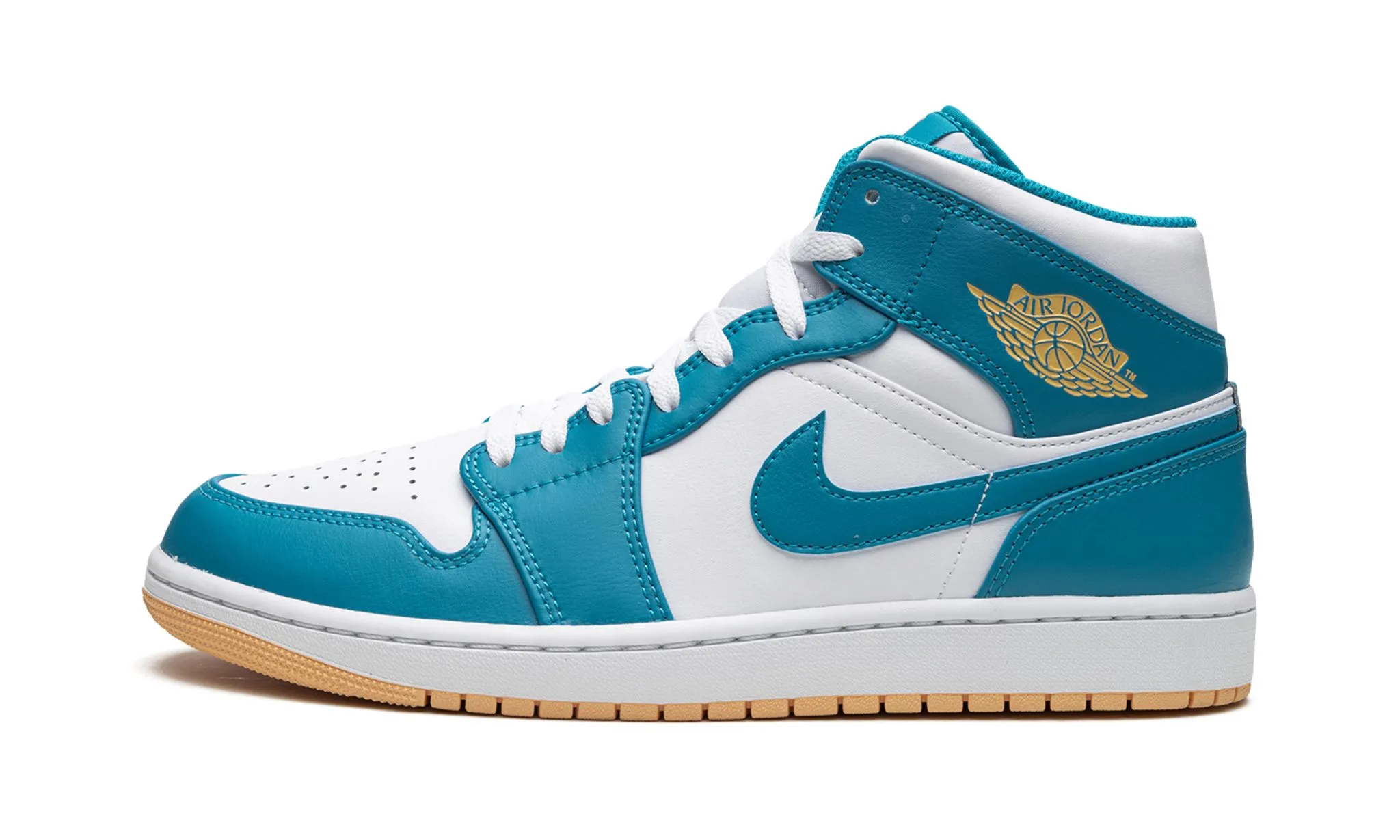 Flex Feel Air Jordan 1 Mid Aquatone Gold White