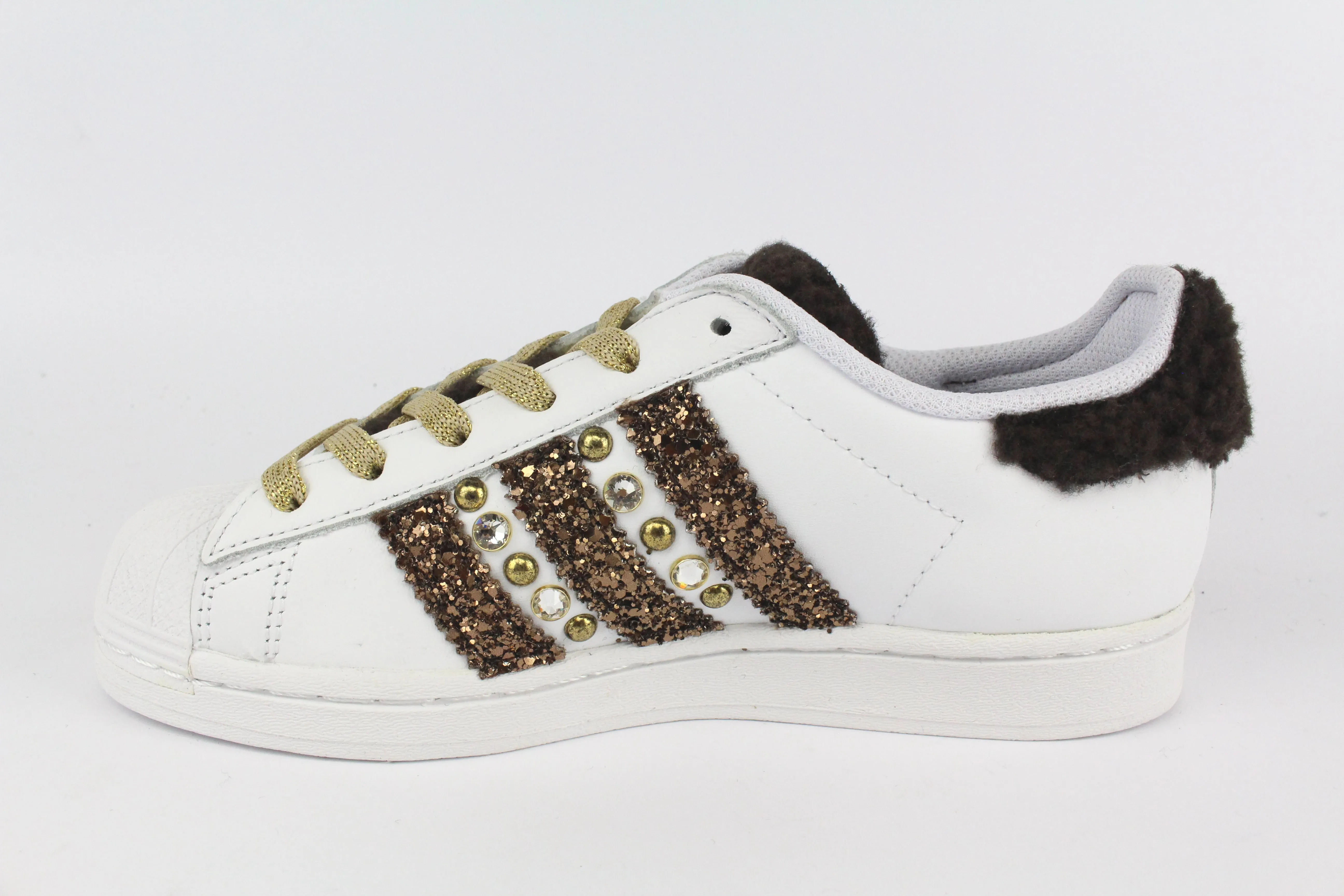 Adidas Superstar Lamb Brown & Glitter Walking Essential