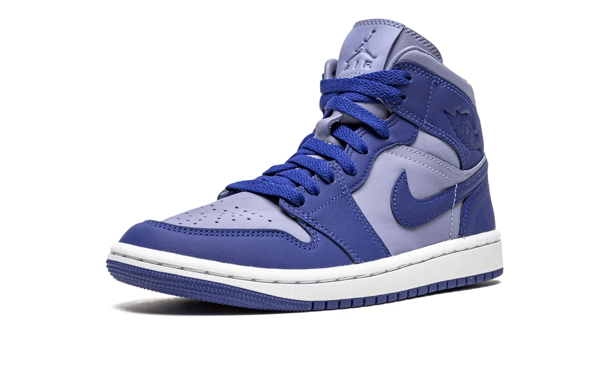 Wmns Air Jordan 1 Mid SE Iron Purple Deep Royal Light Sole Breathable Fit