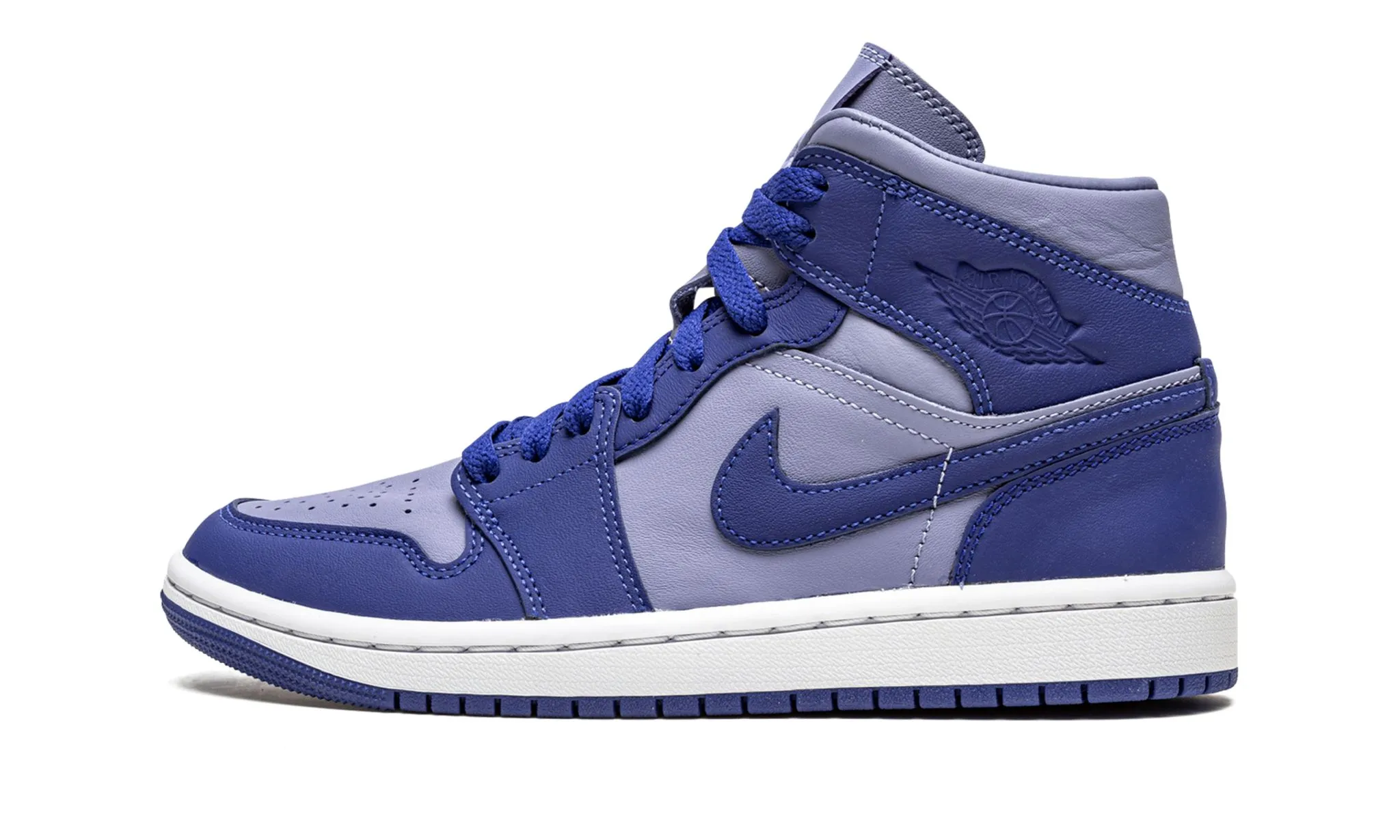 Wmns Air Jordan 1 Mid SE Iron Purple Deep Royal Multi Purpose Route Walk