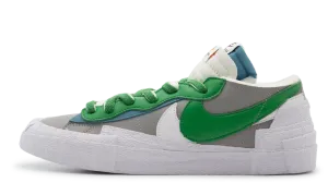 Nike Blazer Low x Sacai White Grey Classic Green (DD1877-001) Men Size 6-12 Durable Silver Glow
