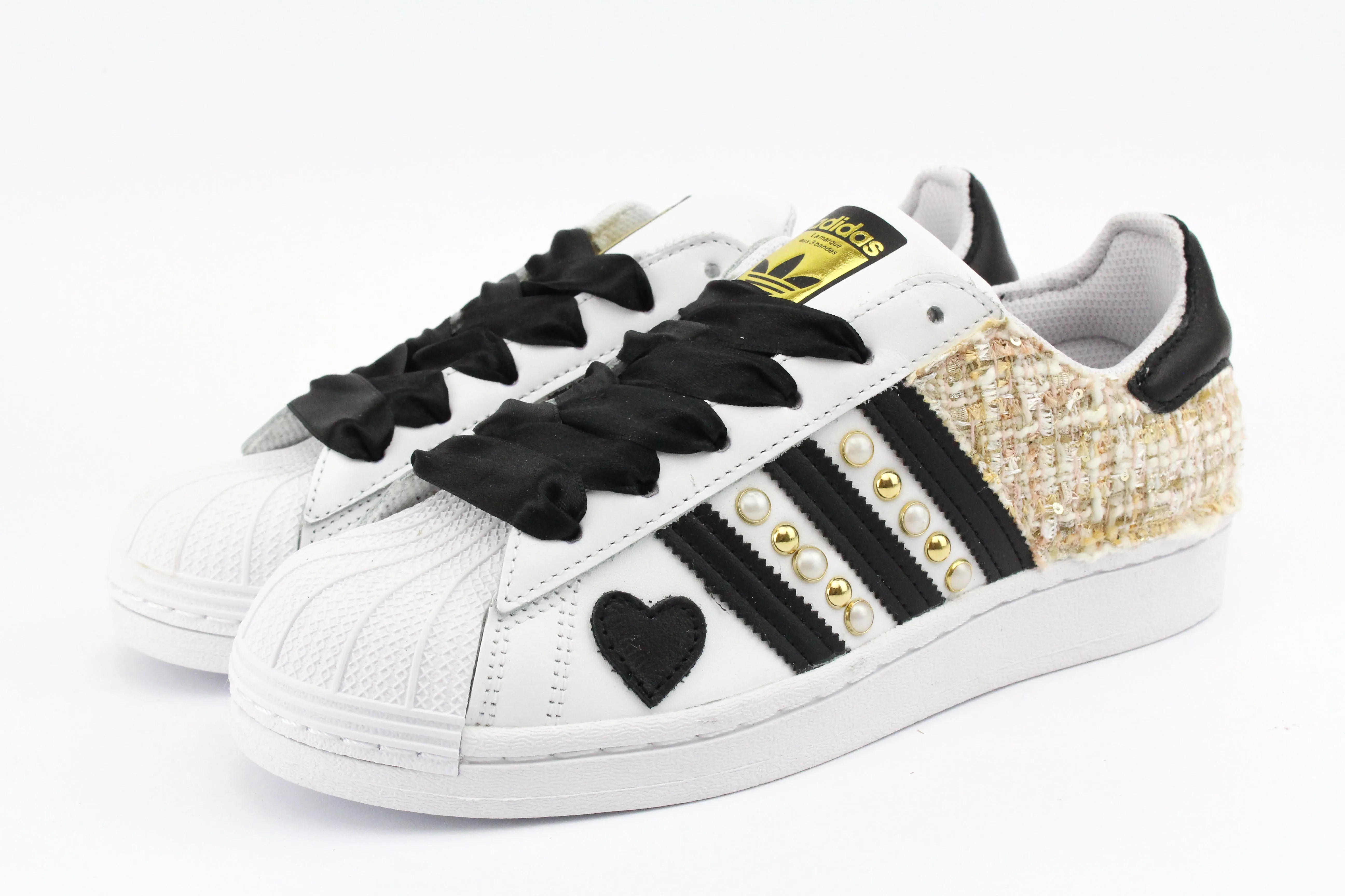 Adidas Superstar Gold Boucl?? Perle & Cuore Balanced feel Ventilated Holes