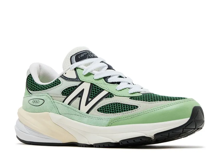 New Balance 990v6 MiUSA Avocado Natural Mint Park Ready Comfy Interior